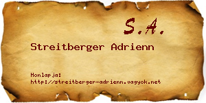 Streitberger Adrienn névjegykártya